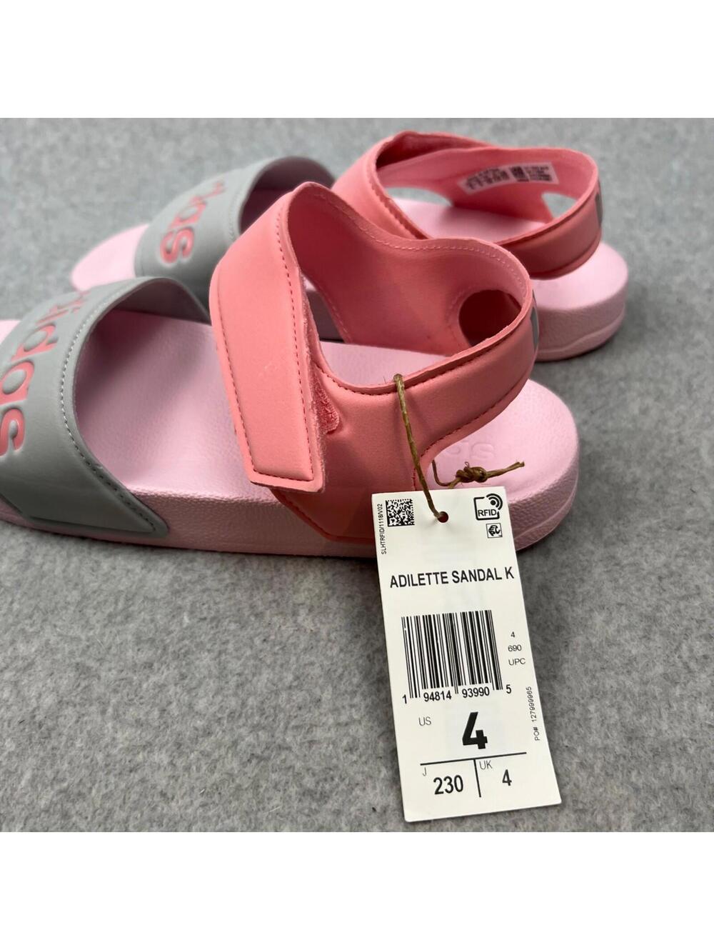 ADIDAS Kids Adilette Slides Sandals 4 youth Girls Classic Beach Summer Vaca - Picture 6 of 8